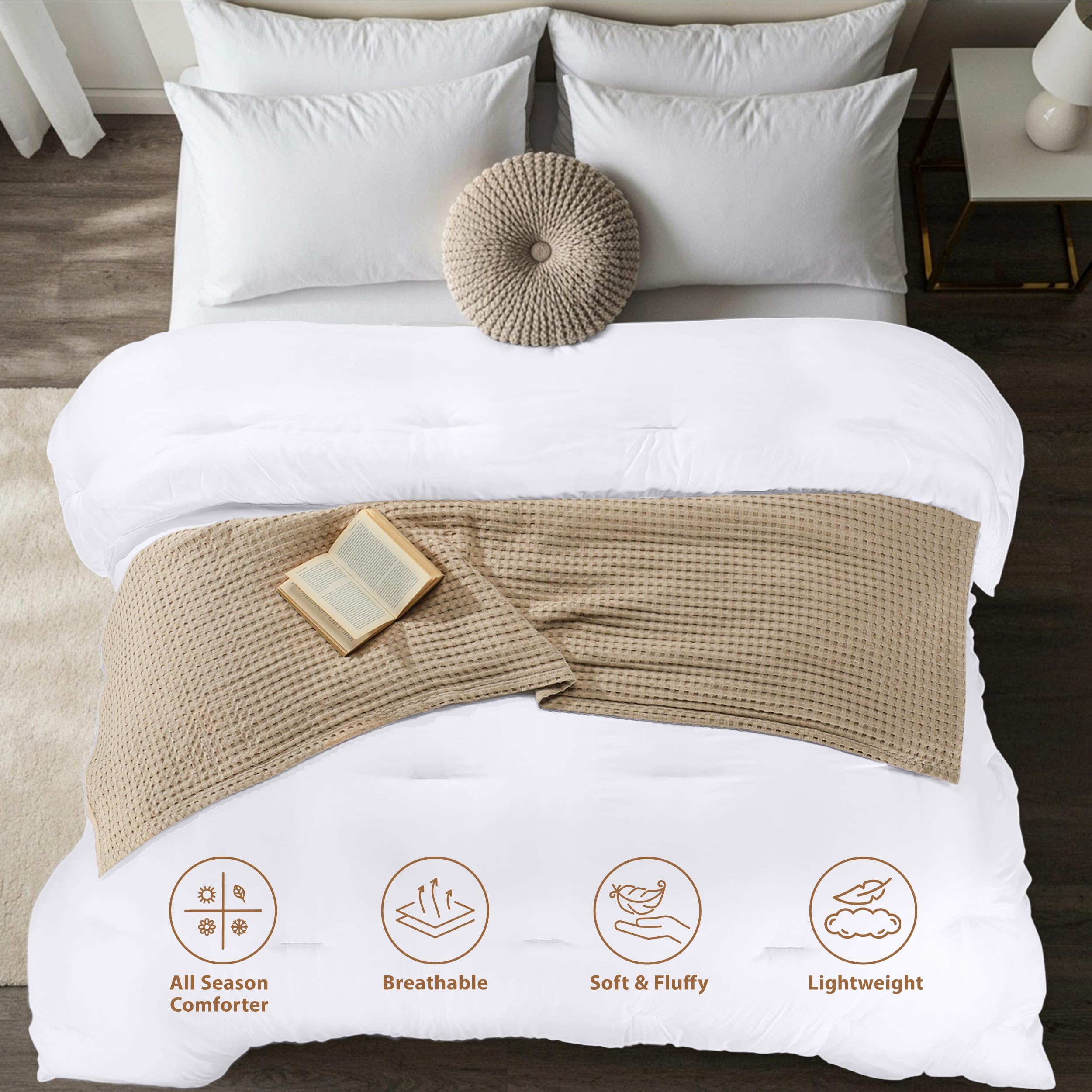 Utopia Bedding fluffed duvet insert after unpacking regains loft within 24 hours