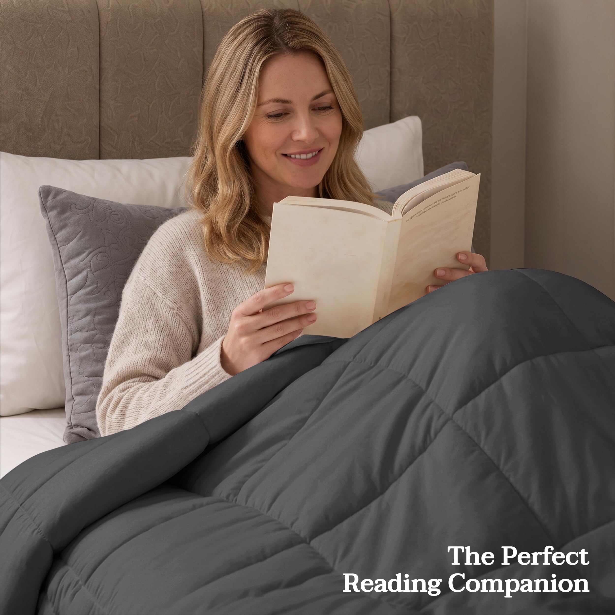 Utopia Bedding folded insert beside ruler showing compact storage and scale