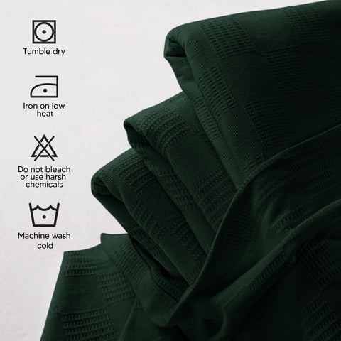 Utopia Bedding folded on shelf showing easy storage and neatness benefit