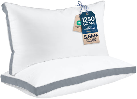 Utopia Bedding front packaging showing two king pillows and easy setup benefit