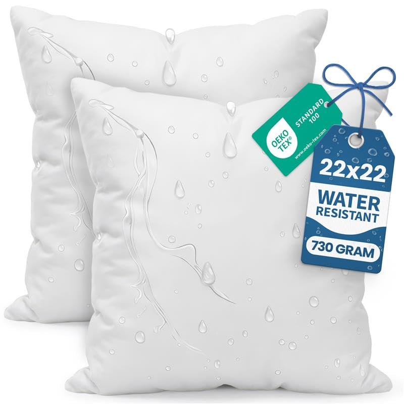 Utopia Bedding front pack view showing two white pillows and clear benefits