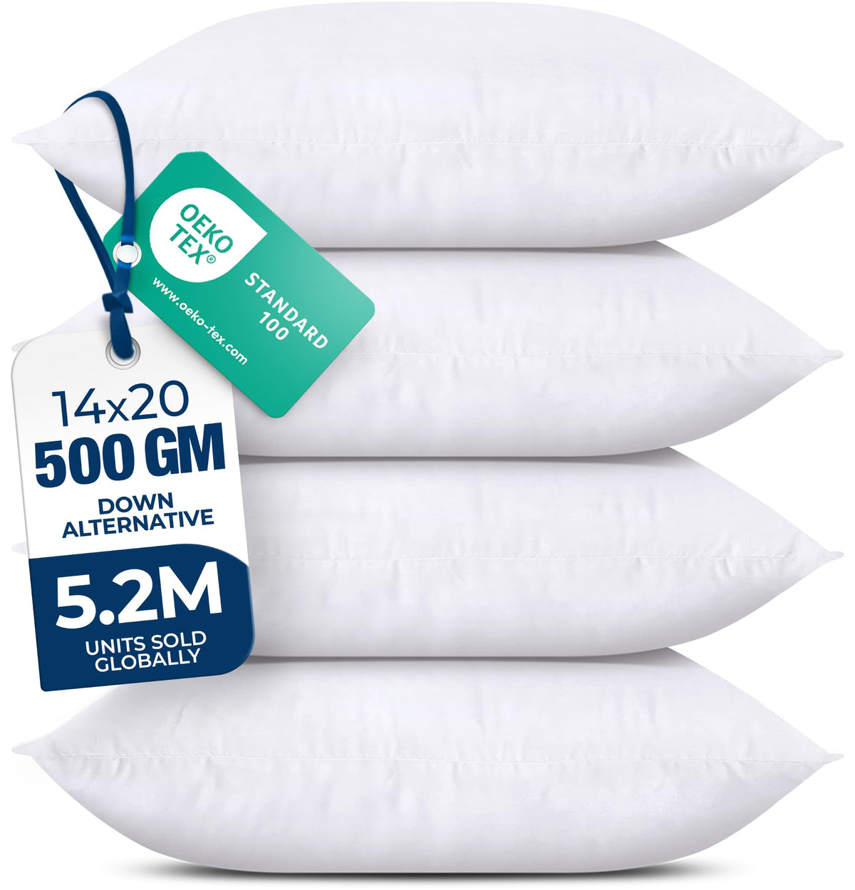 Utopia Bedding front view of packed set of four showing value