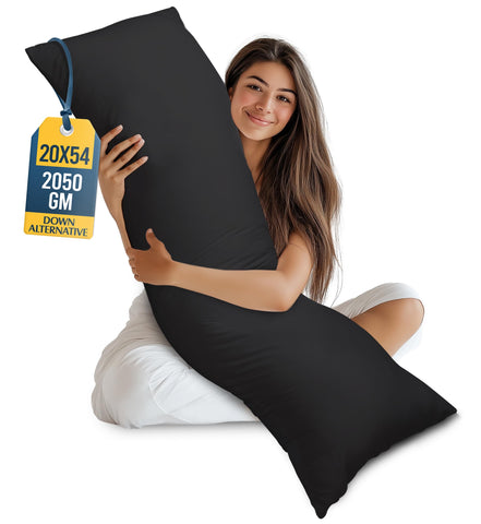 Utopia Bedding front view of full body pillow showing shape and color benefits