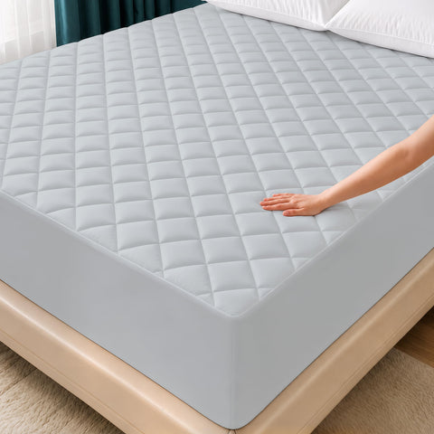 Utopia Bedding full mattress pad front view showing smooth fit and comfort