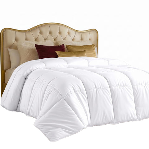 Utopia Bedding full size front view showing smooth drape and neat finish