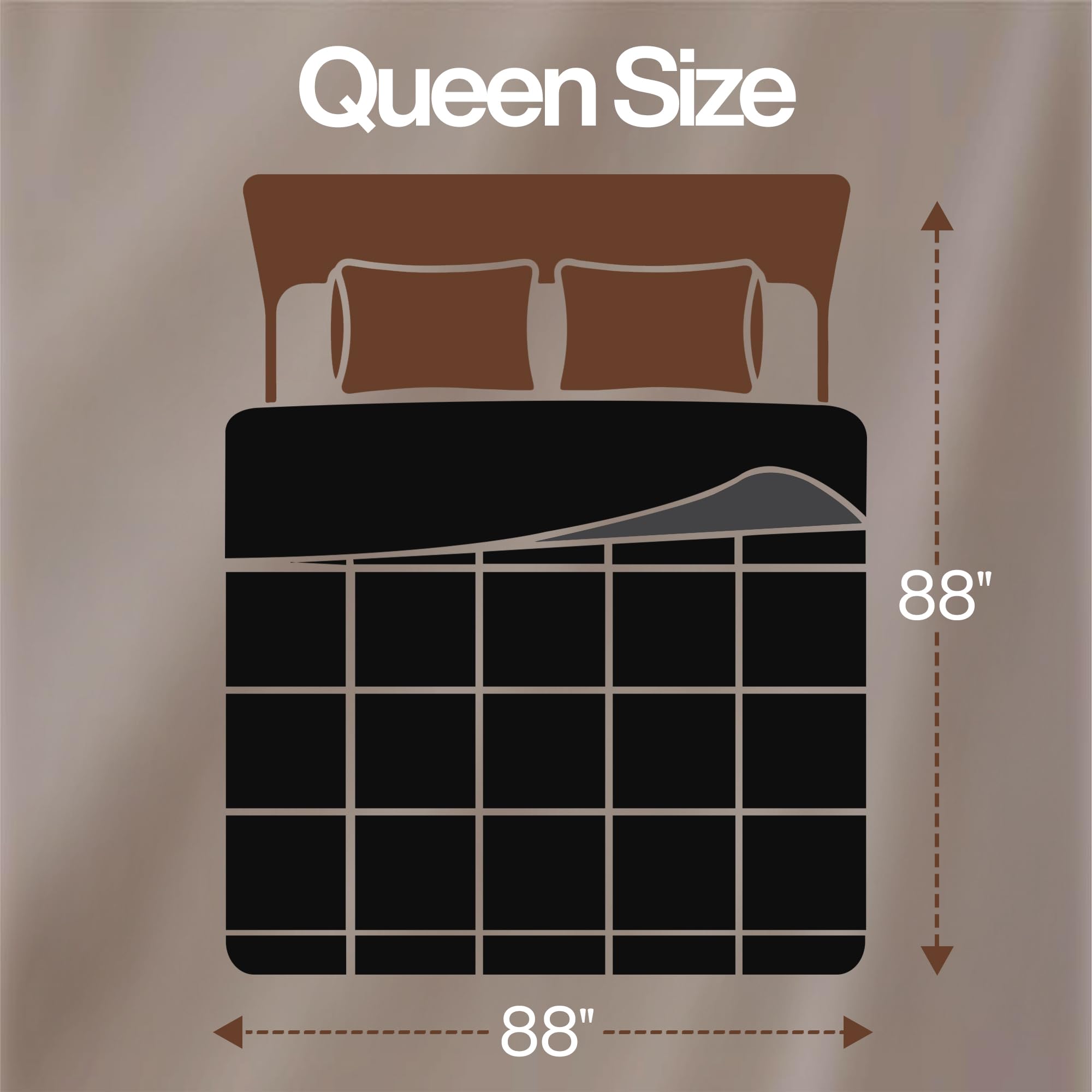 Utopia Bedding full spread on queen bed demonstrating full coverage benefit