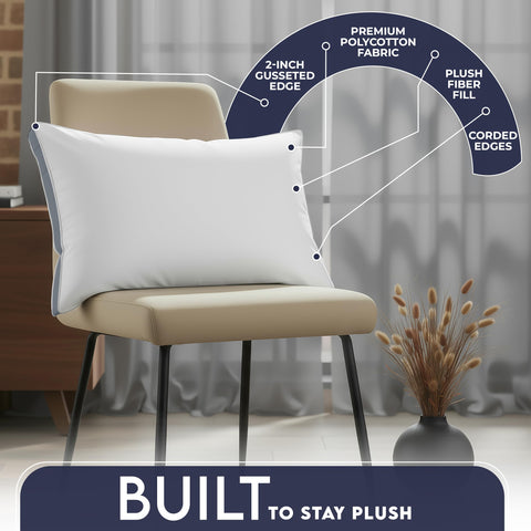 Utopia Bedding gusset edge closeup highlighting structured loft and lasting shape