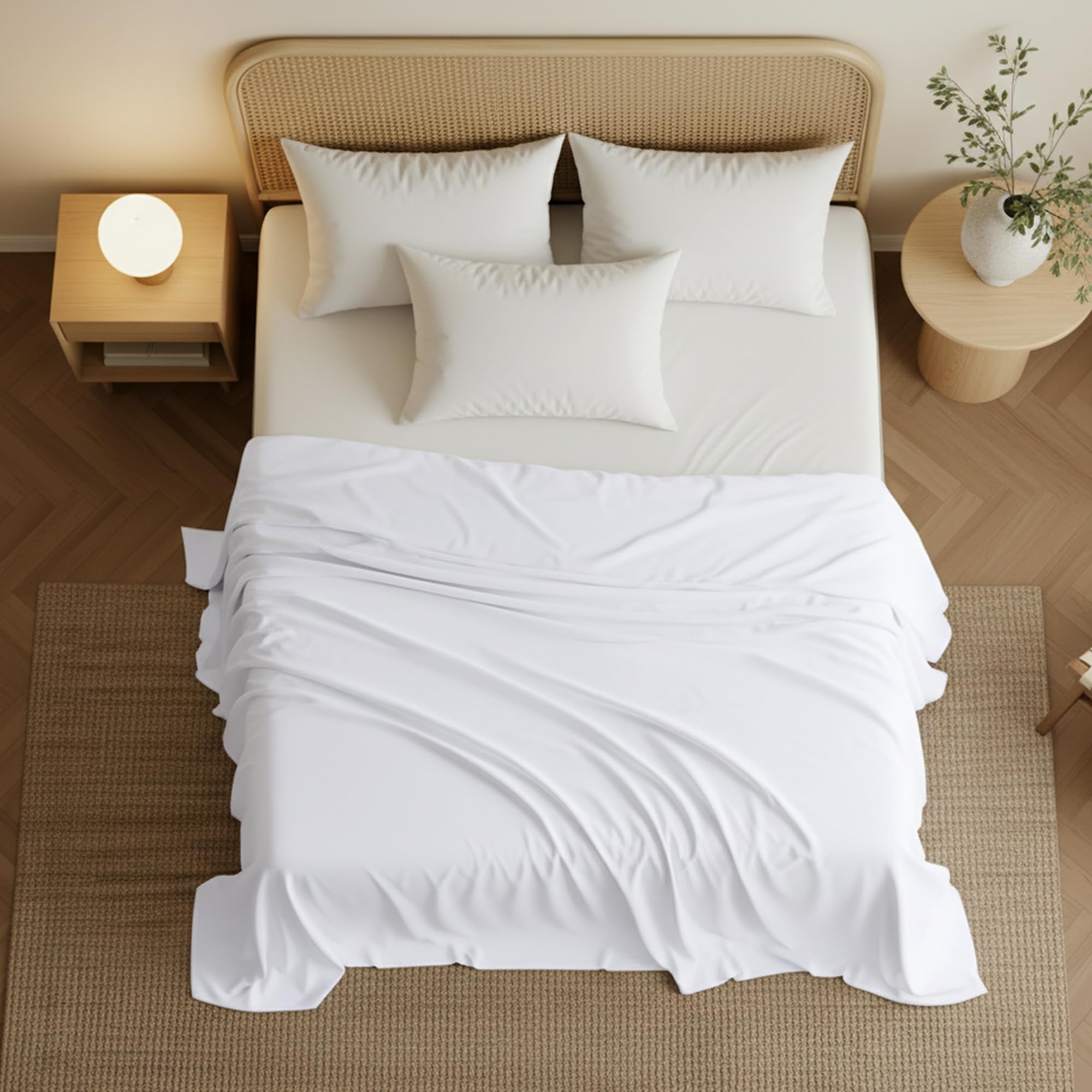 Utopia Bedding hem detail showing 2-inch finished edge for durable, tailored look and neat tuck