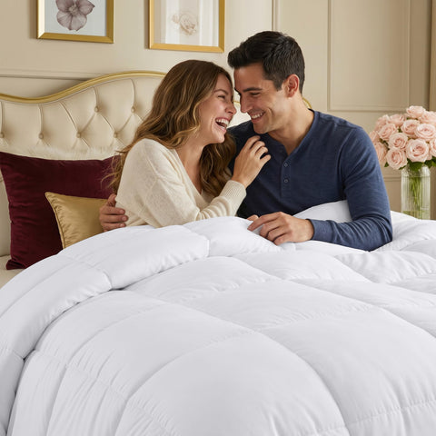 Utopia Bedding inset on a made bed showing tidy hotel-style appearance