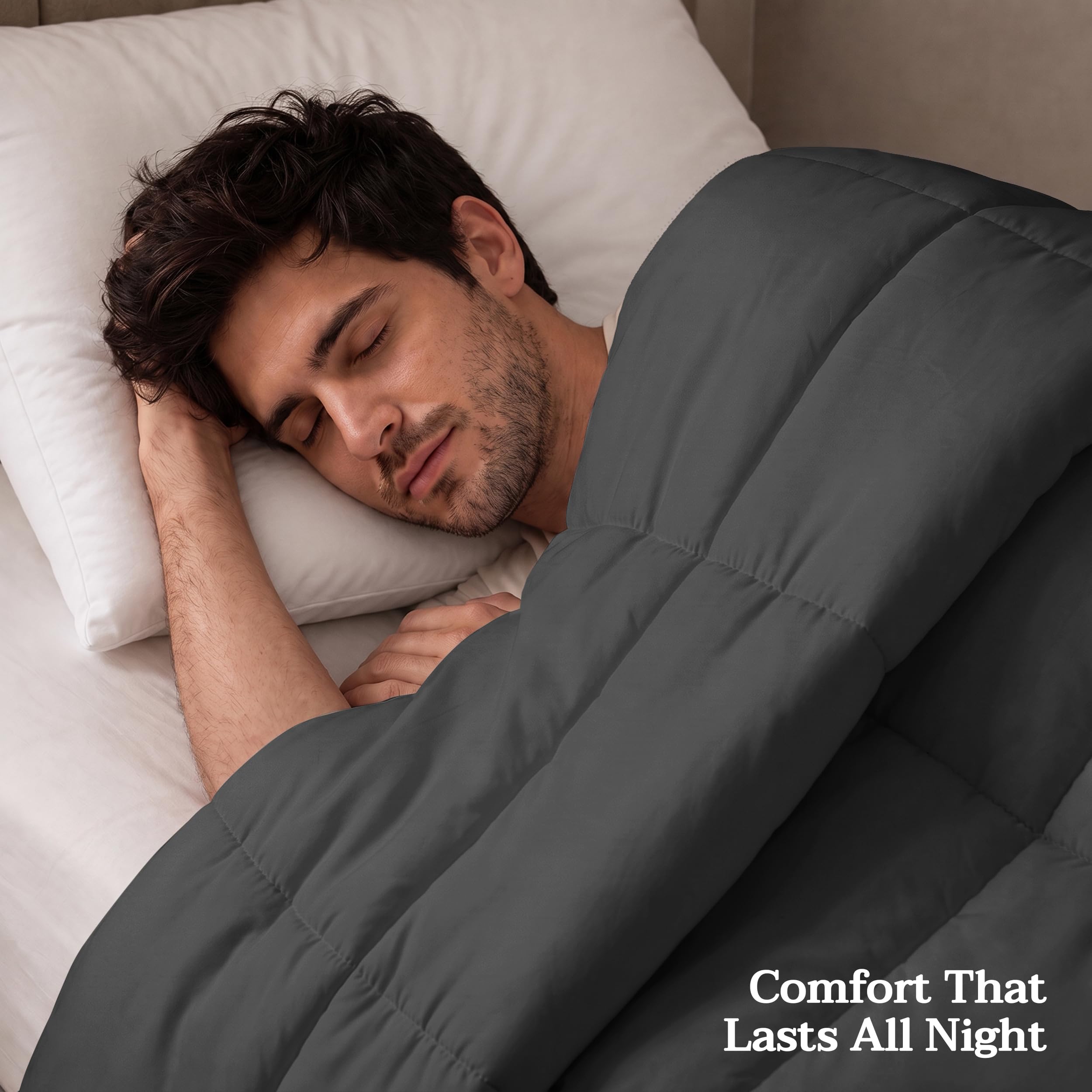 Utopia Bedding in dorm room showing lightweight comfort and student-friendly design