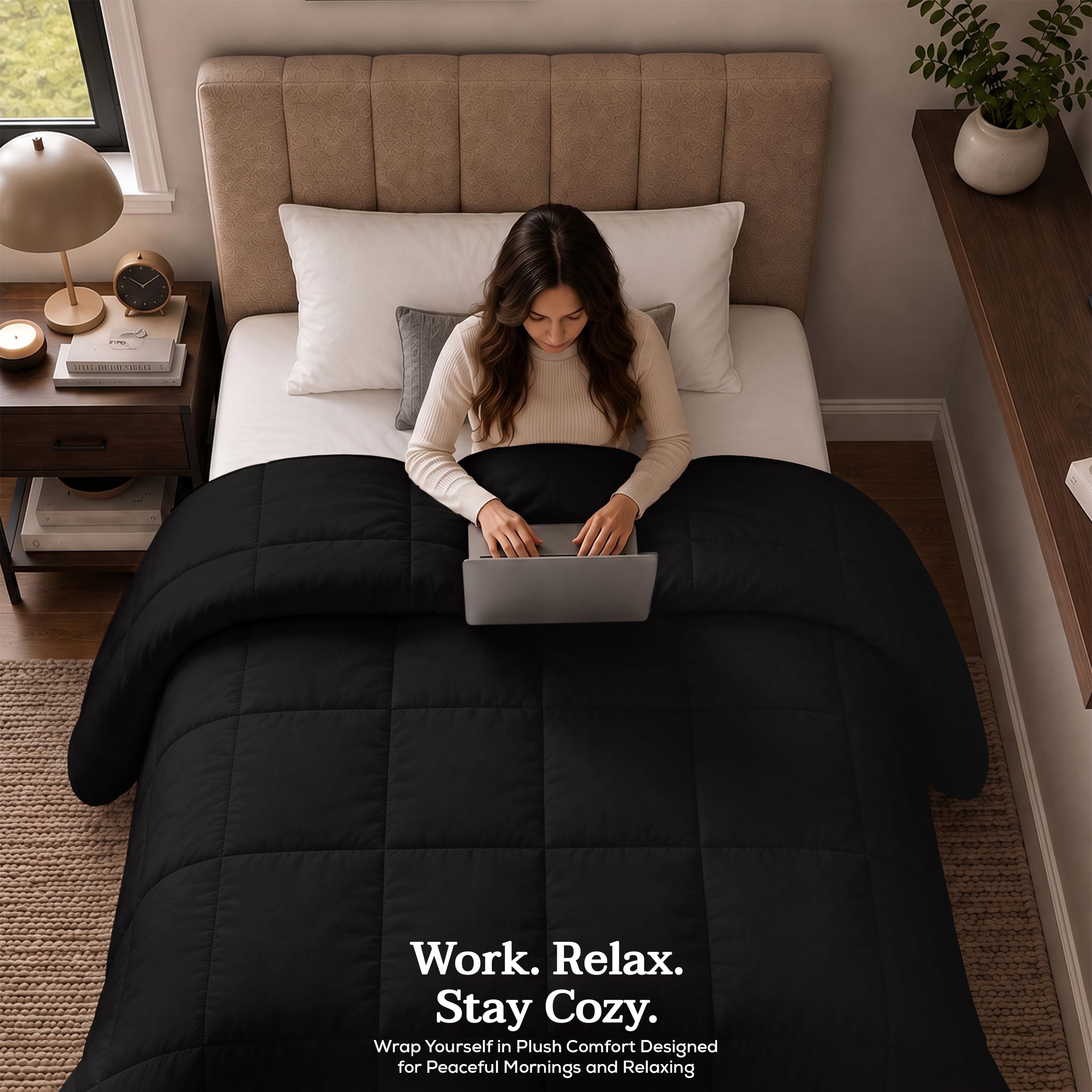 Utopia Bedding folded in dresser illustrating easy storage and freshness