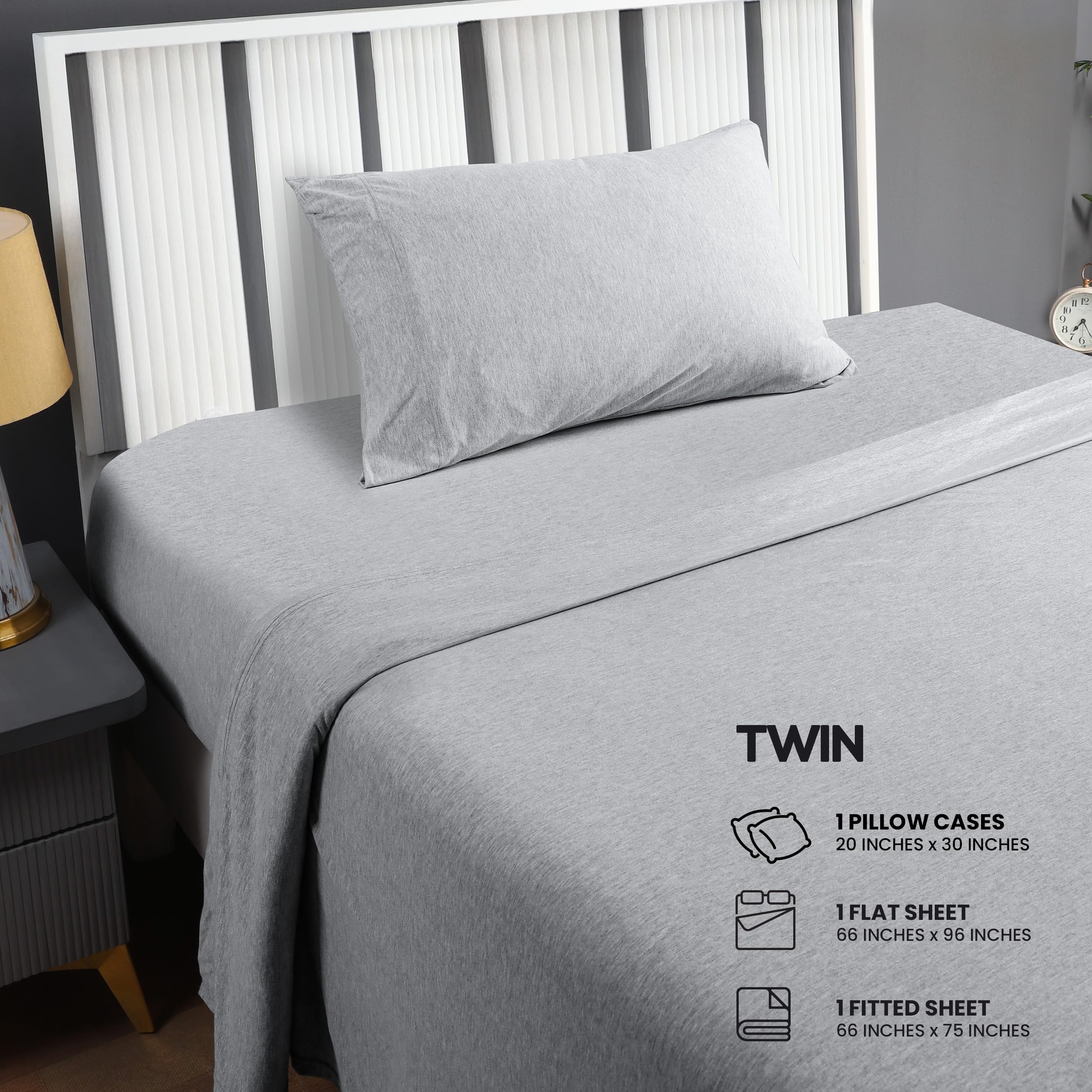 Utopia Bedding fitted sheet corner close-up showing 15-inch pocket and snug fit benefit