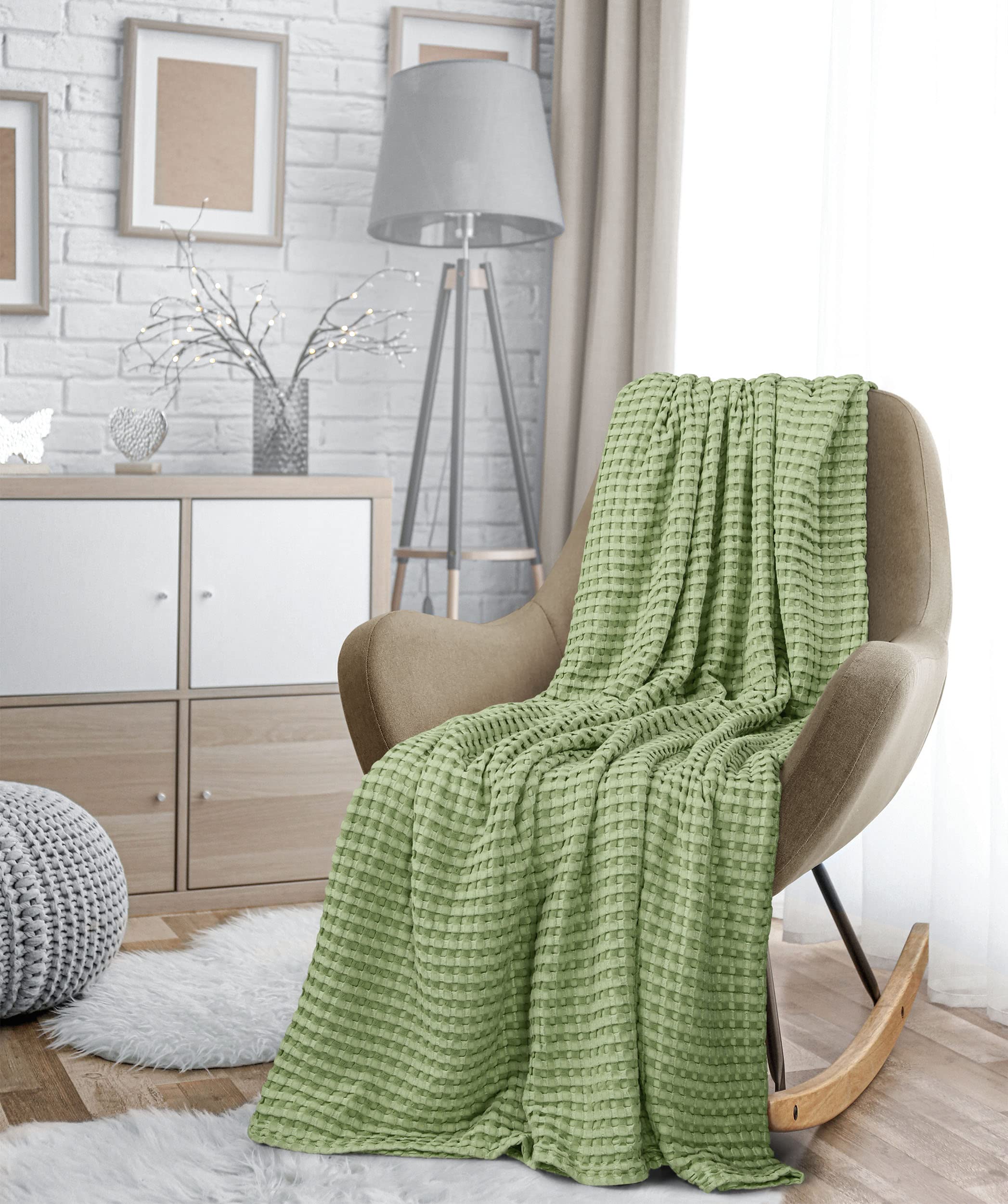 Utopia Bedding rolled blanket in travel bag demonstrating portability for trips