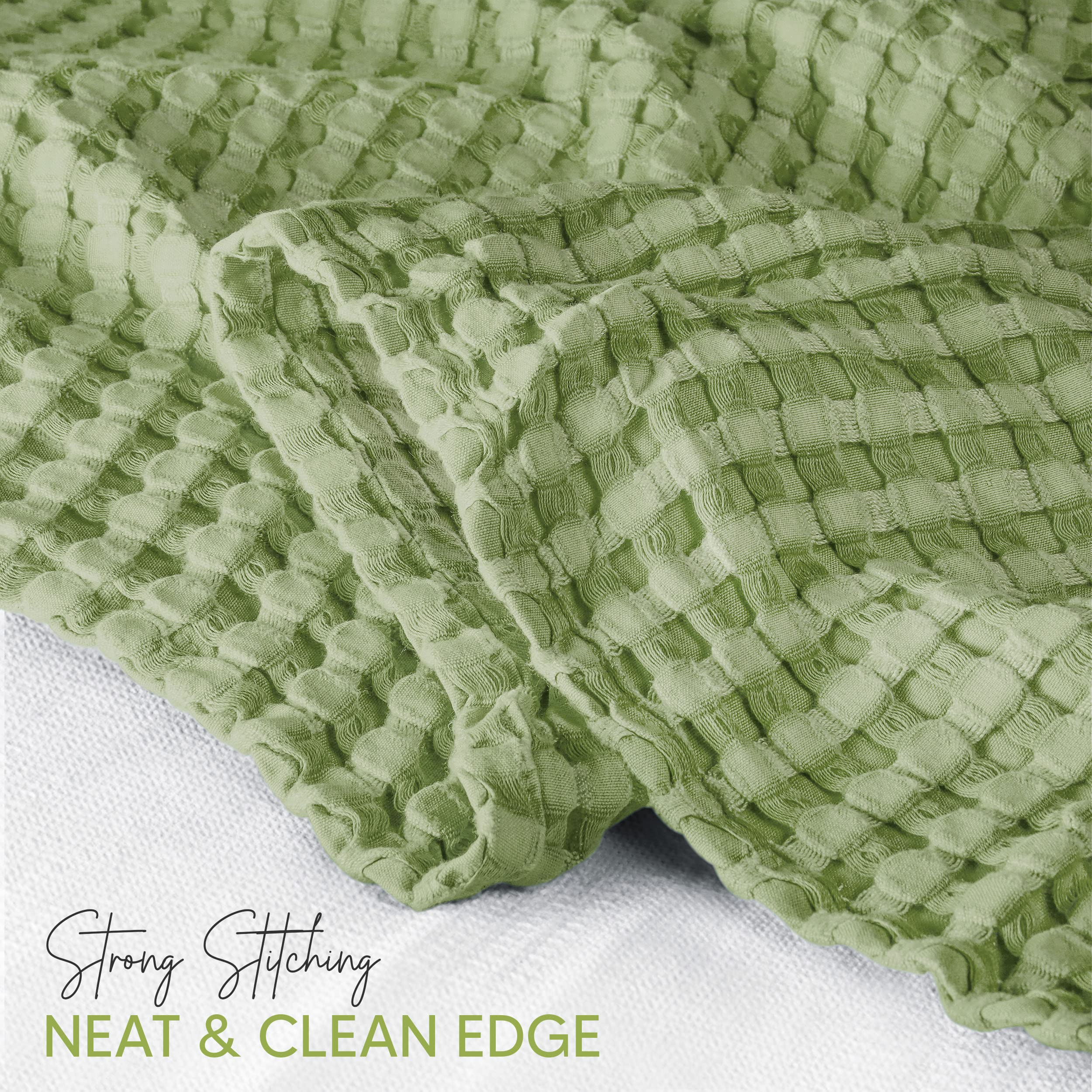Utopia Bedding self-binding edge detail showing durable hem and neat finish