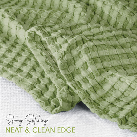 Utopia Bedding self-binding edge detail showing durable hem and neat finish
