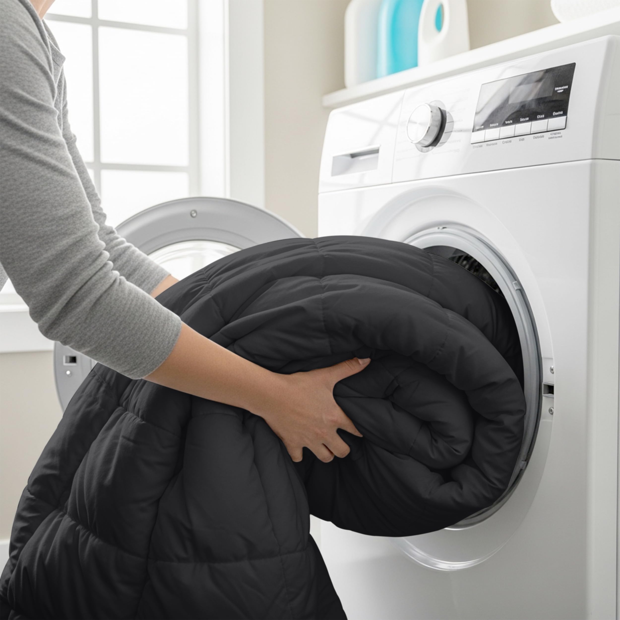 Utopia Bedding label care instructions showing washability for easy maintenance