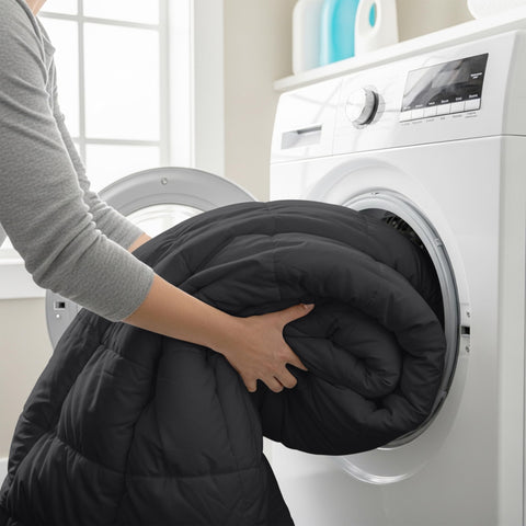 Utopia Bedding label care instructions showing washability for easy maintenance
