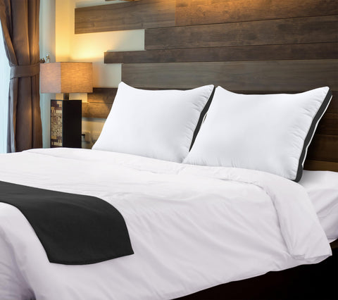 Utopia Bedding fill texture close-up showing plush down-alternative fibers for consistent loft