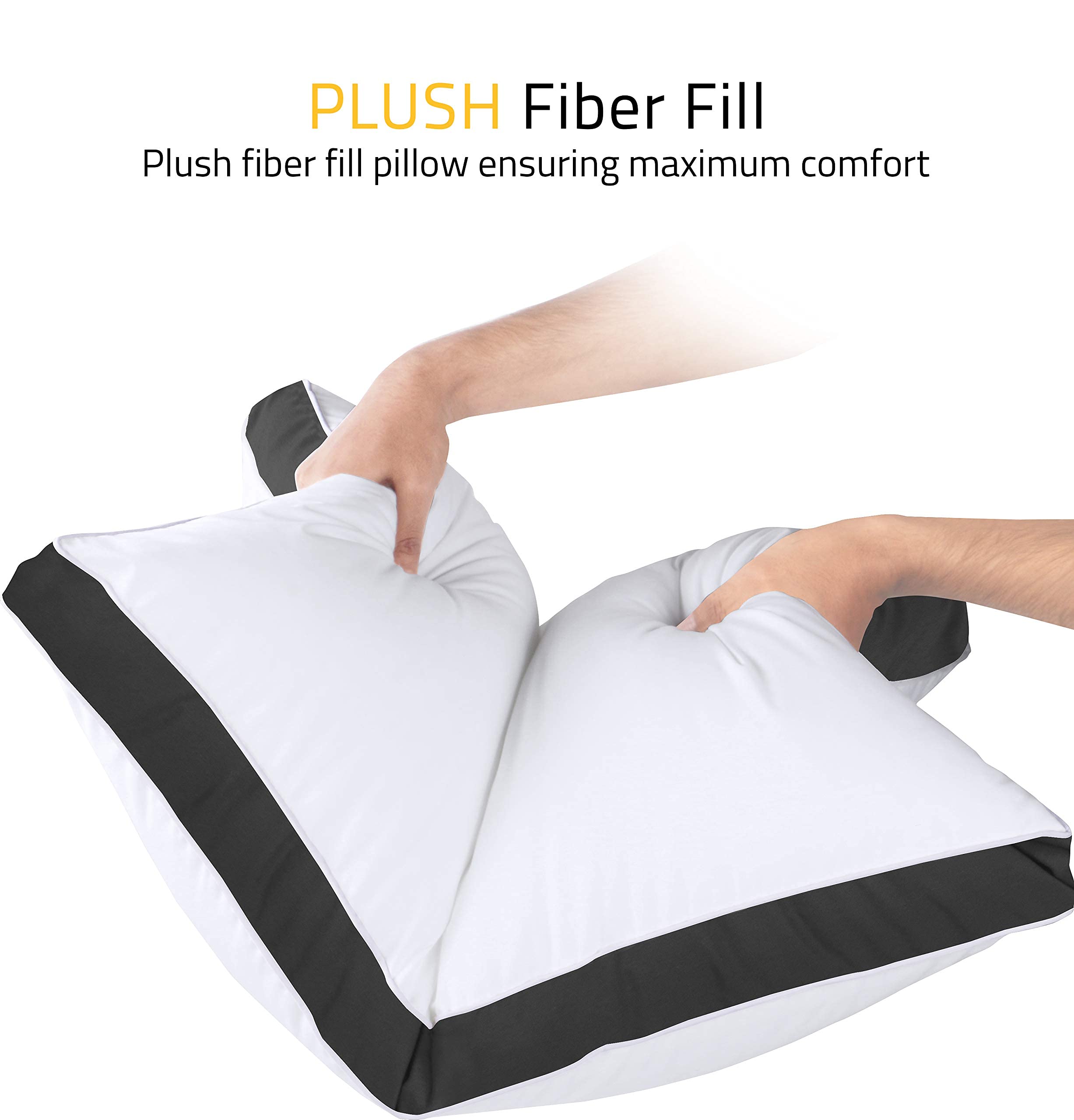 Utopia Bedding pillows on bed lifestyle shot demonstrating breathable comfort and polished look