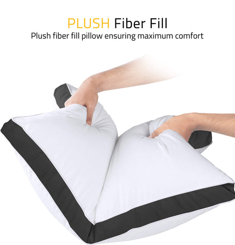 Utopia Bedding pillows on bed lifestyle shot demonstrating breathable comfort and polished look