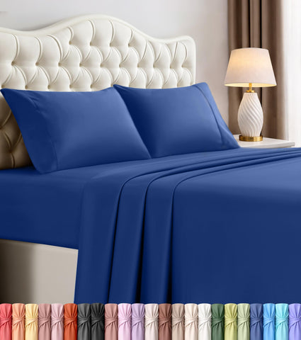 Utopia Bedding front view of king sheet set packaging showing contents and color