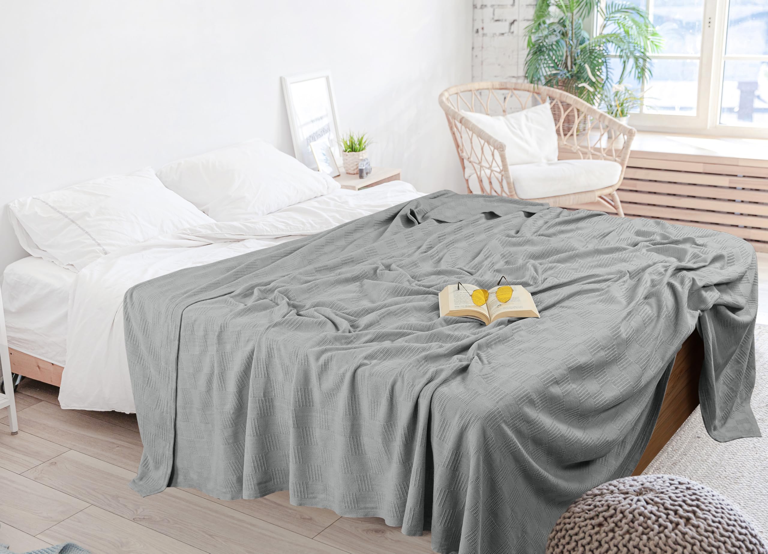 Utopia Bedding draped over sofa showing versatile styling and cozy appeal