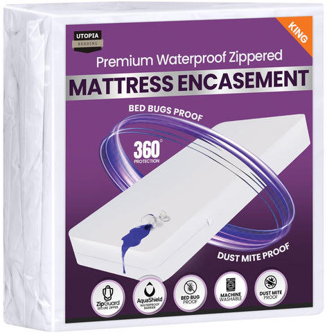 Utopia Bedding care label in washer-ready view for easy cleaning