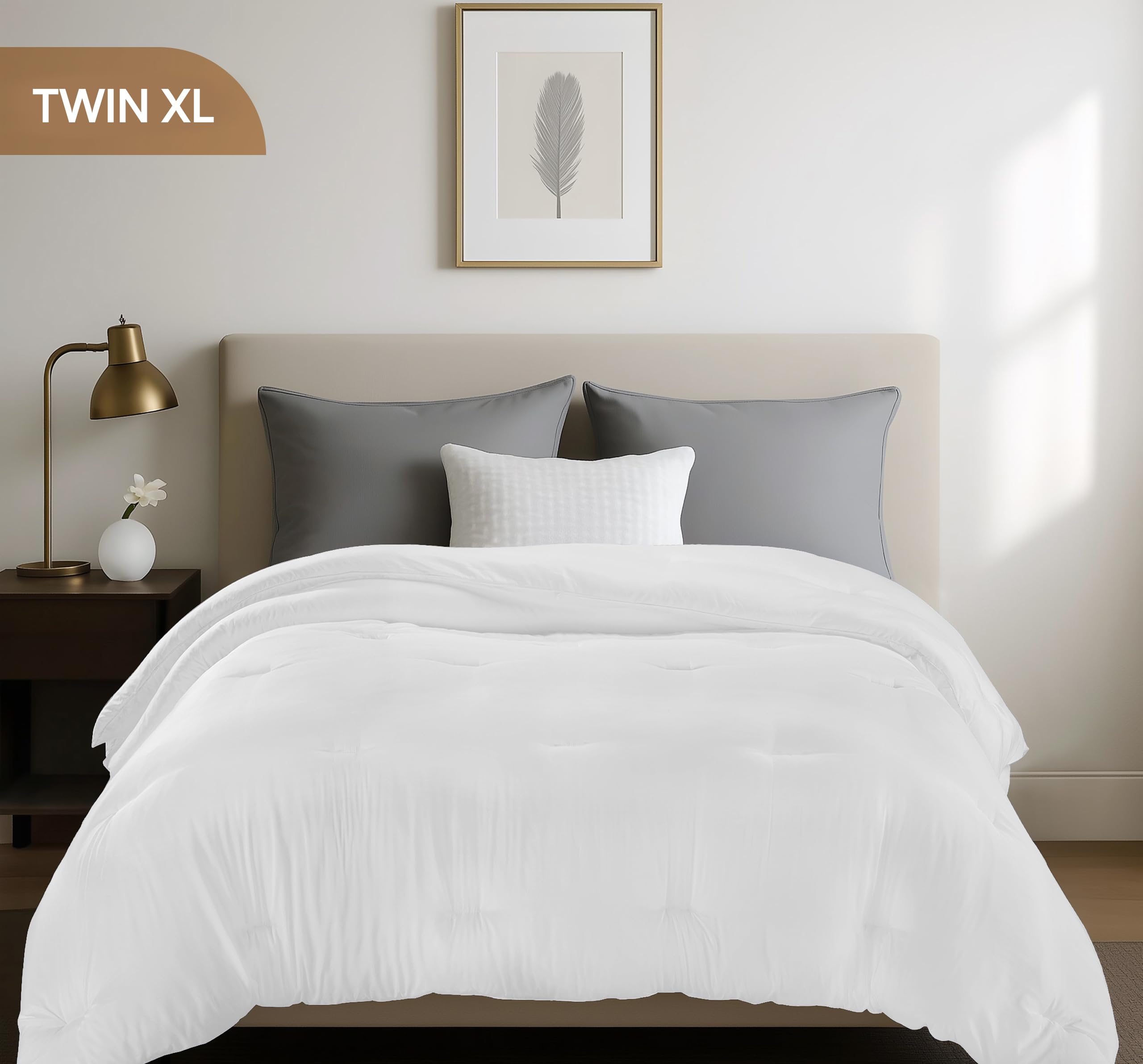 Utopia Bedding closeup of microfiber shell highlighting soft texture and comfort