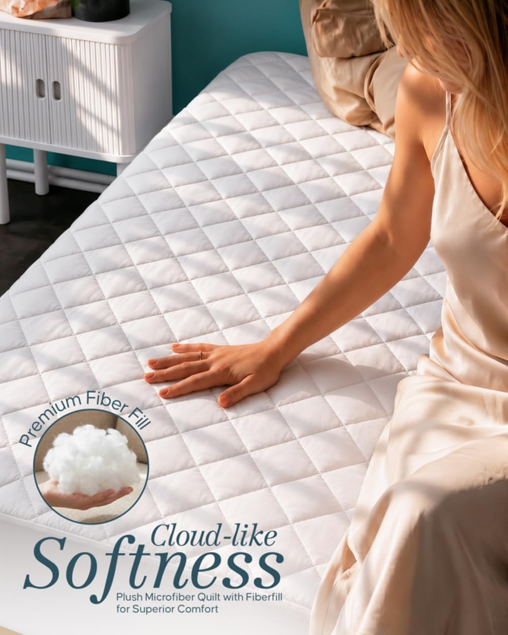 Utopia Bedding microfiber texture close-up, breathable and smooth feel