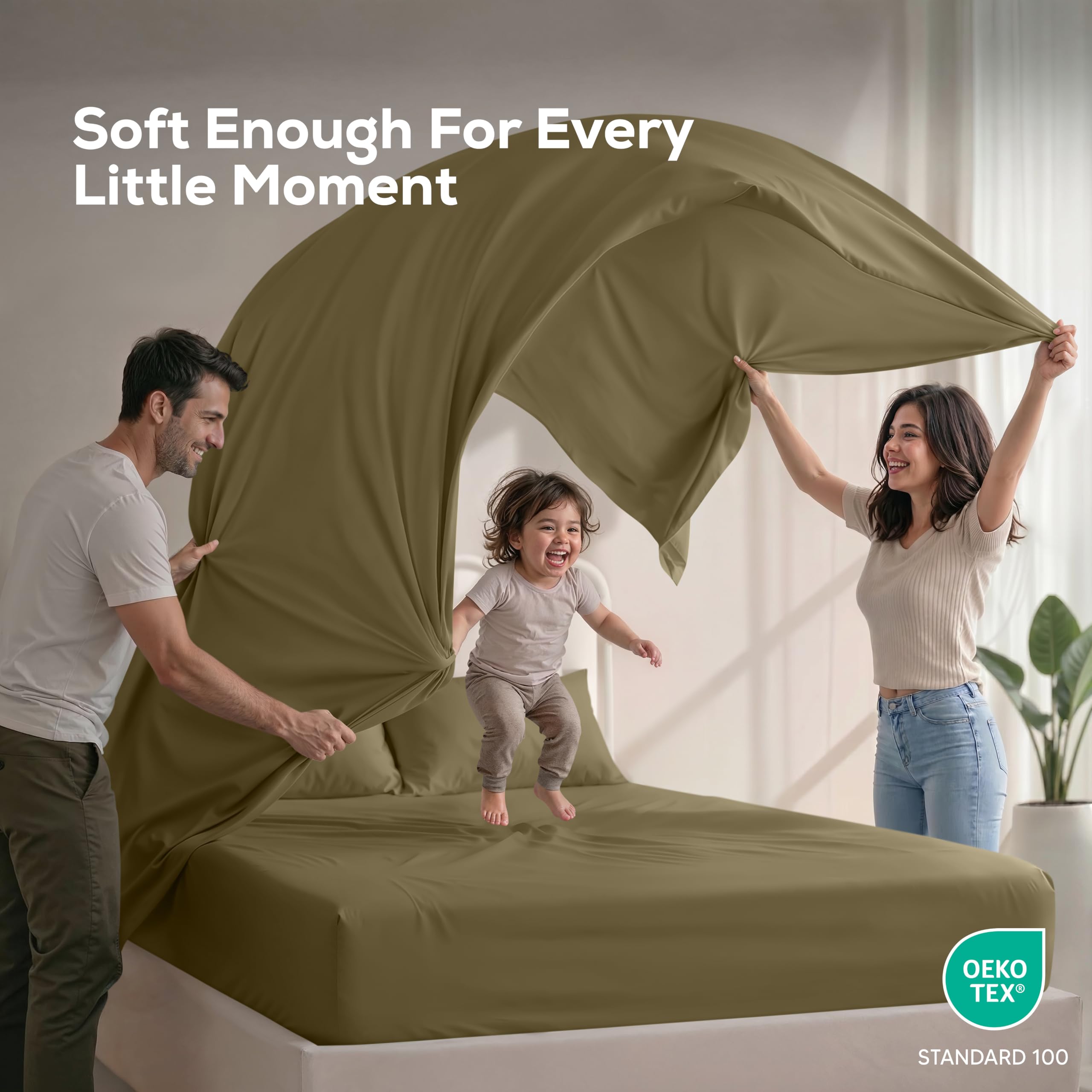 Utopia Bedding OEKO-TEX label detail indicating tested safe materials