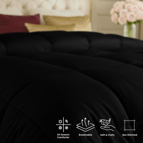 Utopia Bedding on-bed lifestyle shot showing cozy comfort and stylish bedding