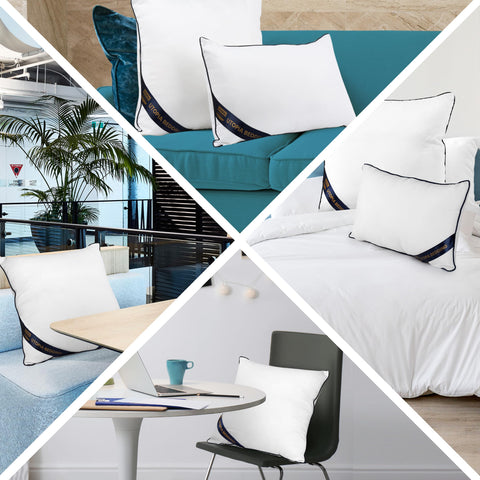 Utopia Bedding pair arranged on a bed for layered decorative appeal