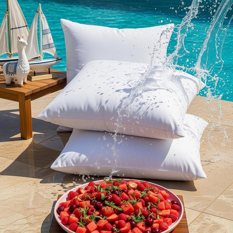 Utopia Bedding displayed on a patio lounge conveying outdoor suitability