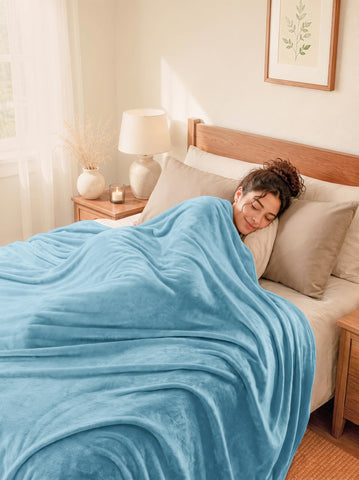 Utopia Bedding on living room sofa demonstrating versatile use and comfort