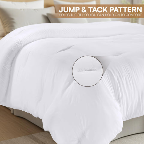 Utopia Bedding on a styled Twin XL bed showing how it dresses a room
