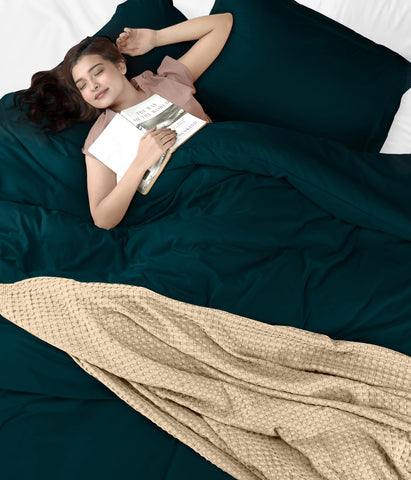 Utopia Bedding packaging label and care tag offering easy washing instructions