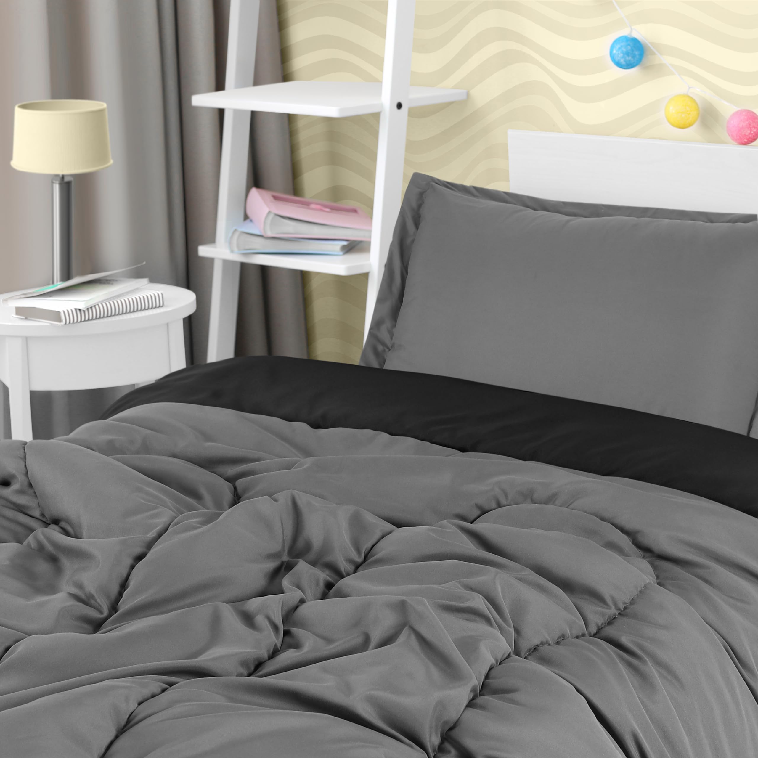 Utopia Bedding matching pillow shams displayed to show coordinated bedroom styling