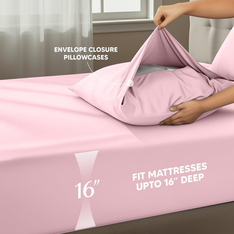 Utopia Bedding two pillowcases displayed close-up for coordinated bedding and soft comfort