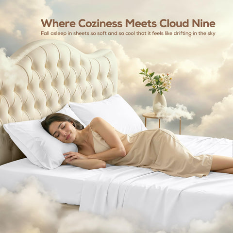 Utopia Bedding two pillowcases on bed showing crisp appearance and comfort