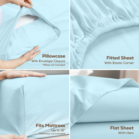 Utopia Bedding two pillowcases on bed providing coordinated comfort