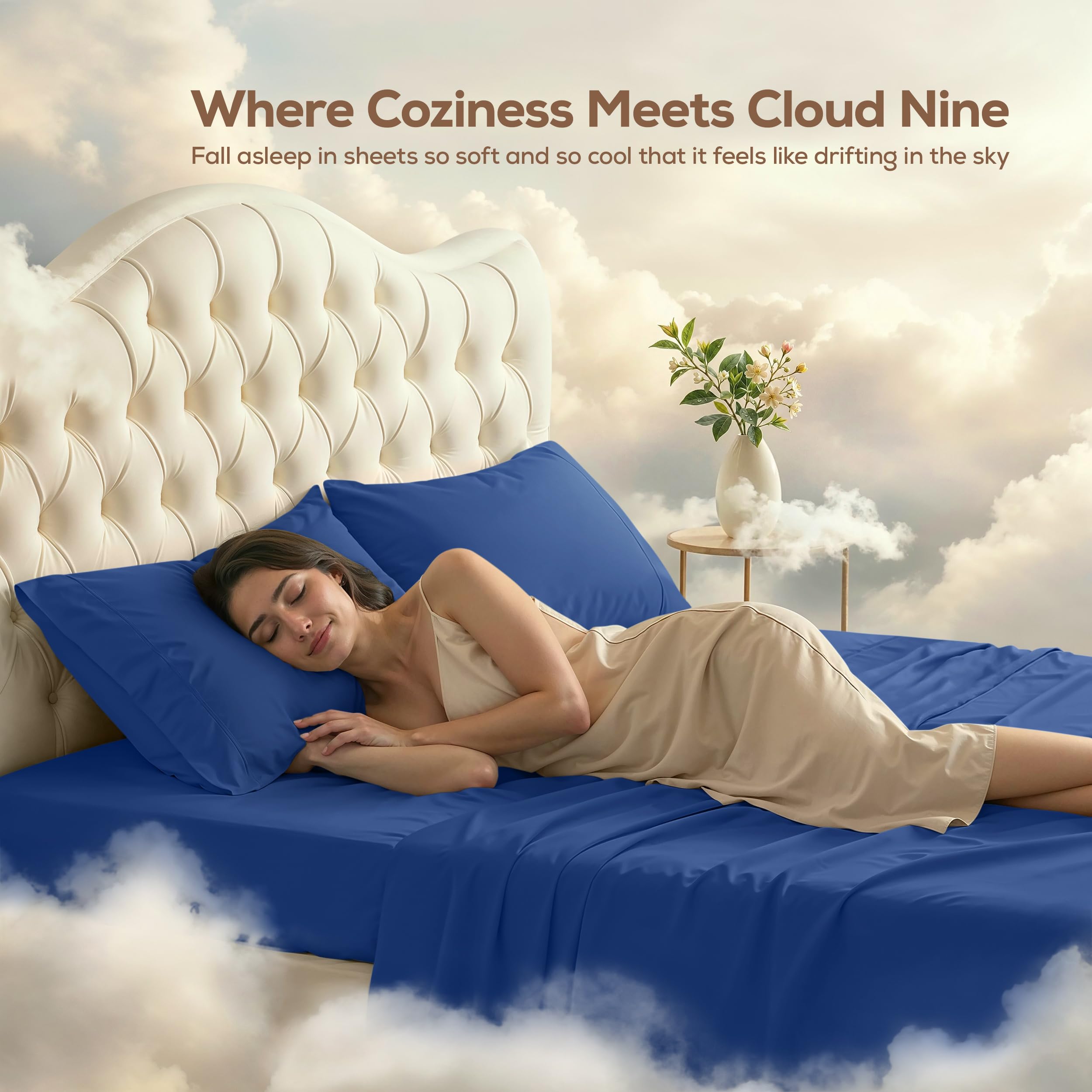 Utopia Bedding two pillowcases on pillows displaying coordinated look and comfort
