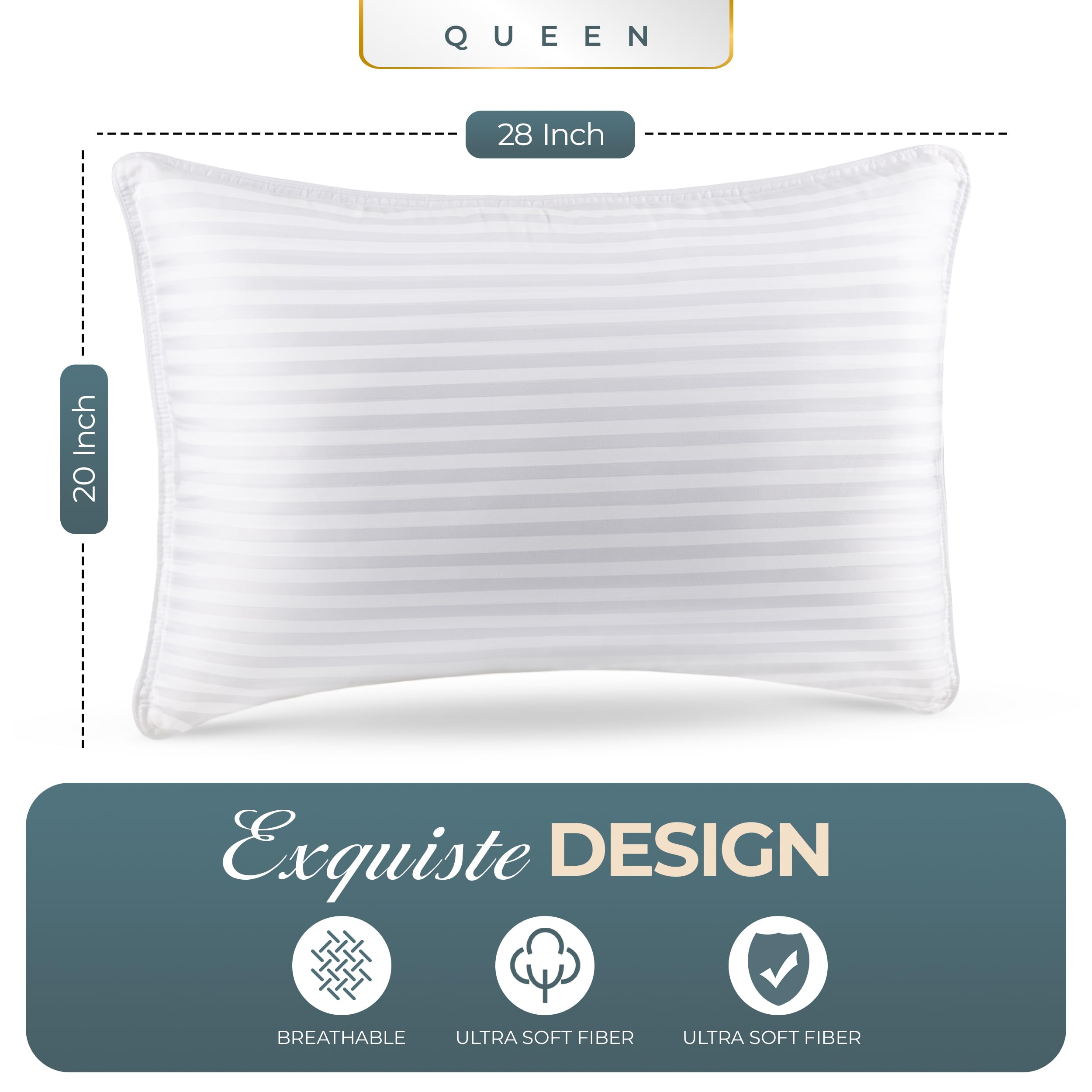 Utopia Bedding close-up of smooth breathable cover highlighting softness benefit