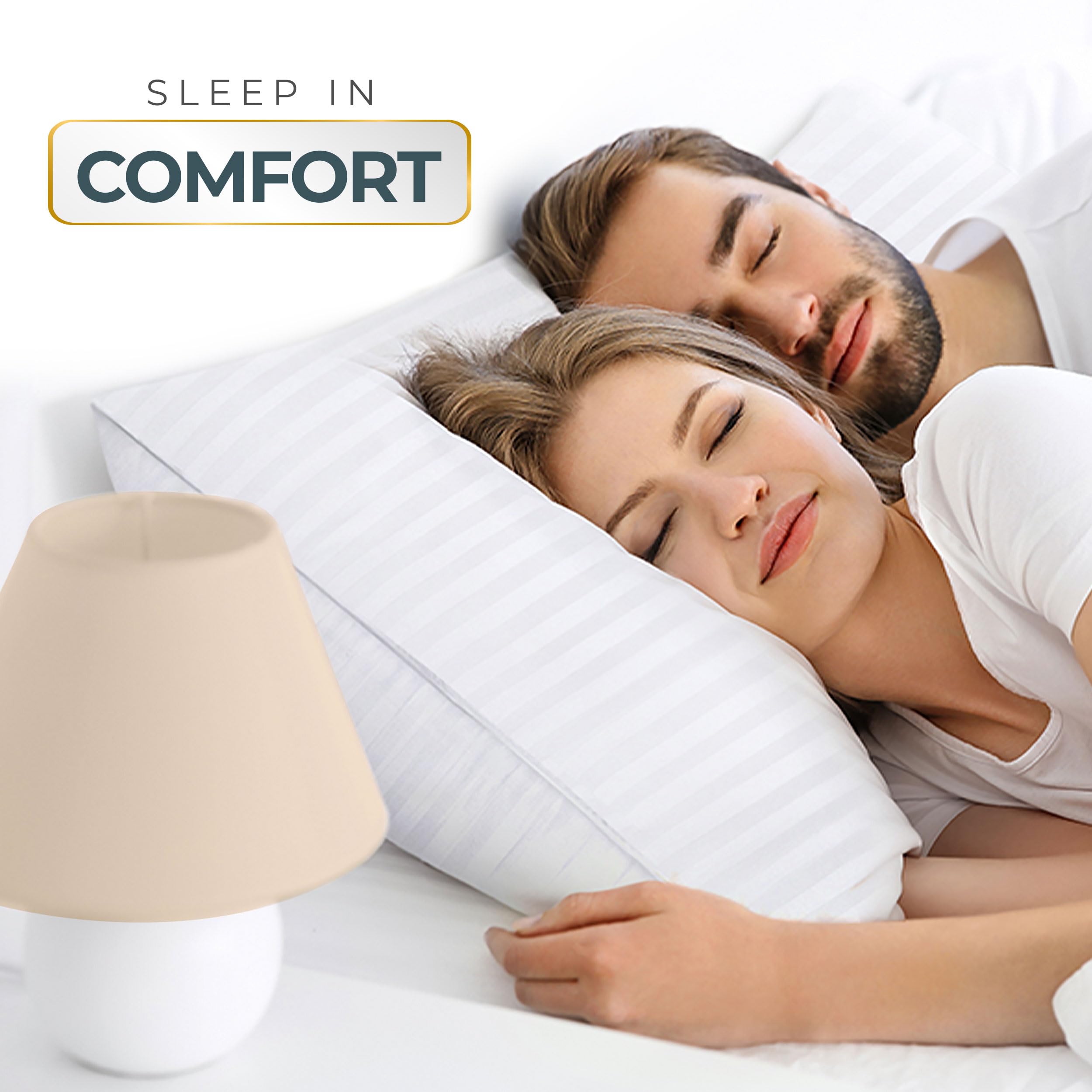 Utopia Bedding pillow supporting neck while reading showing ergonomic comfort