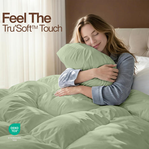 Utopia Bedding comforter inside a duvet cover demonstrating easy attachment and smooth look