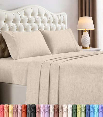 Utopia Bedding queen sheet set front view showing complete four-piece set and neat look