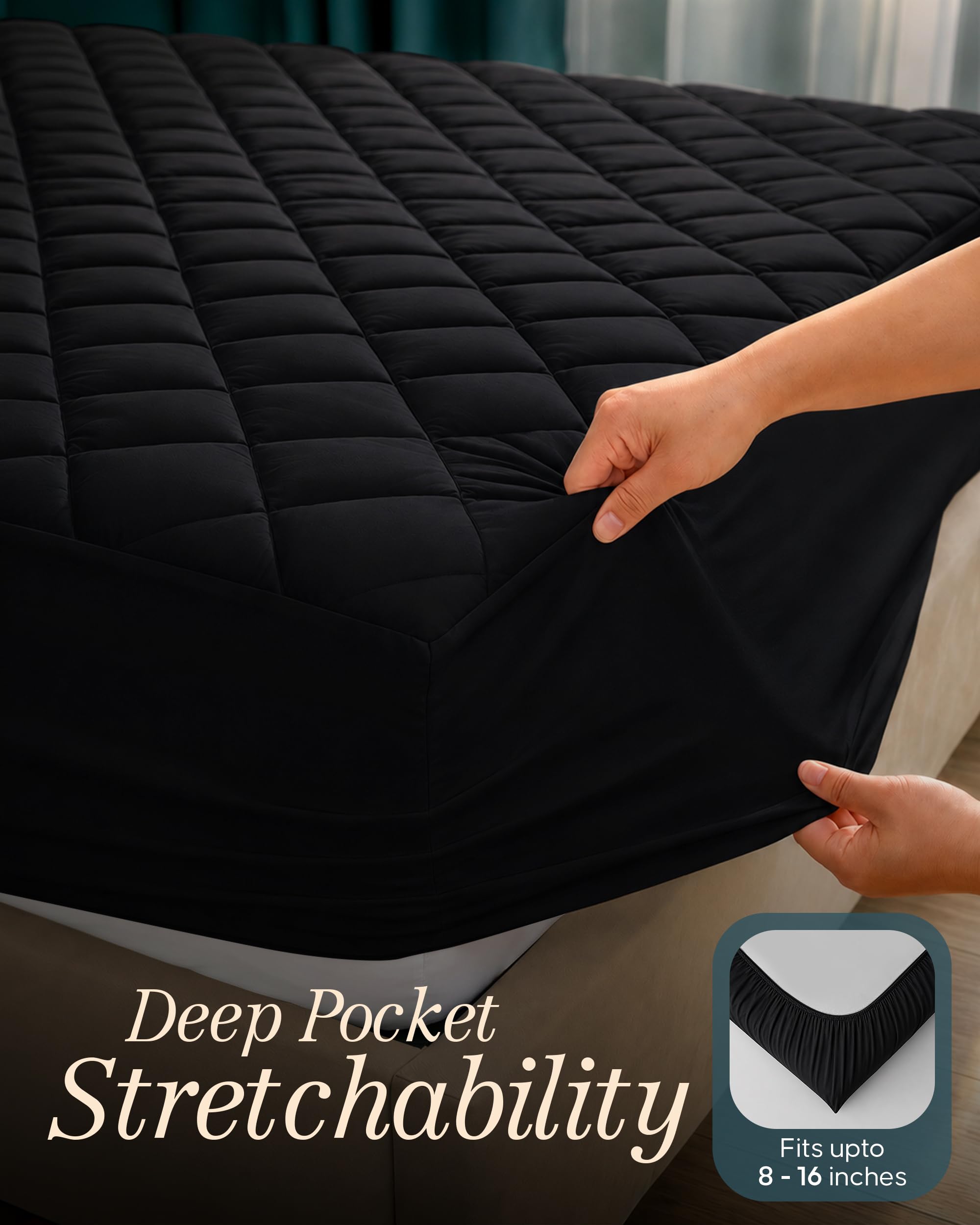 Utopia Bedding quilted surface close-up highlighting soft microfiber touch