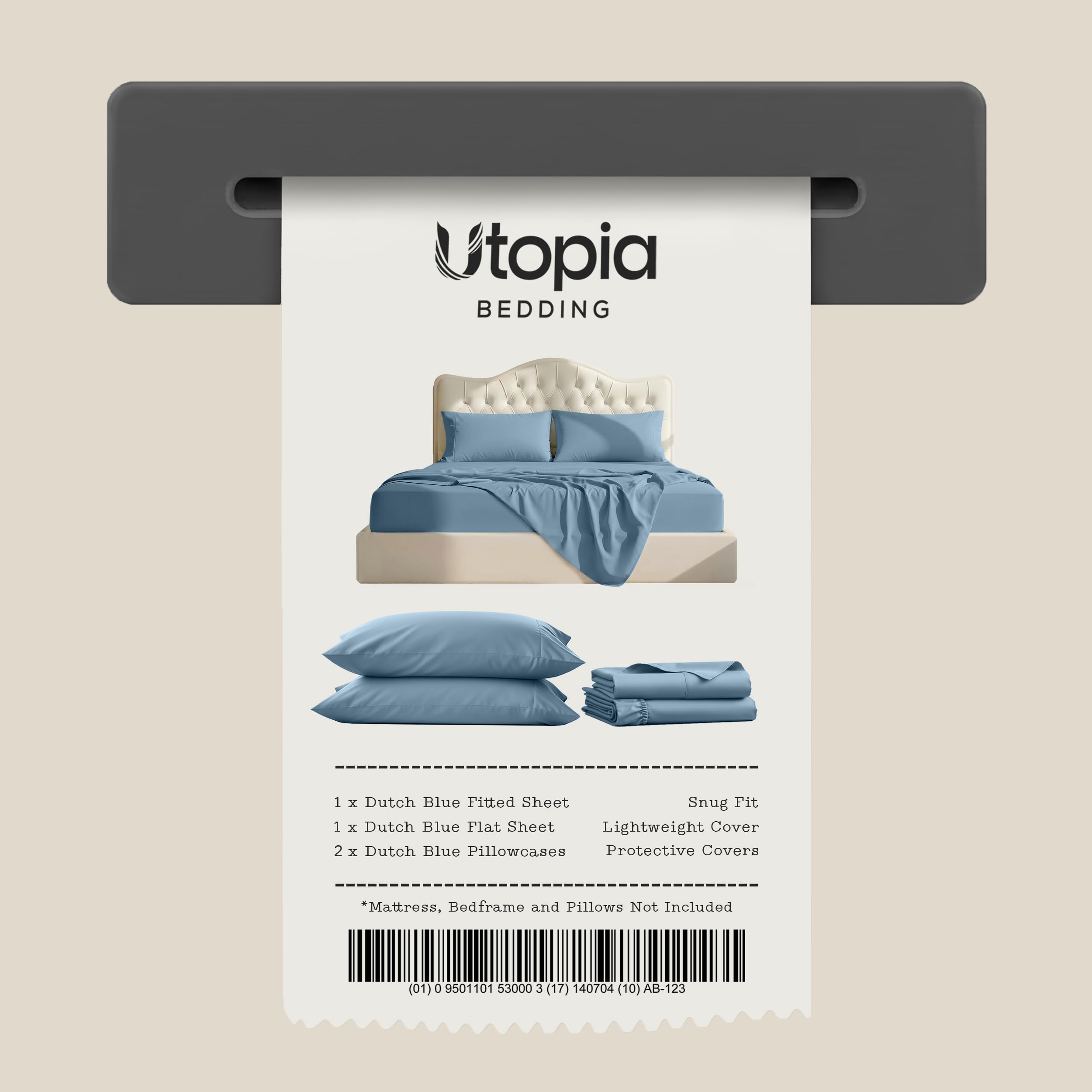 Utopia Bedding fitted sheet on mattress showing fit on a 16-inch thickness