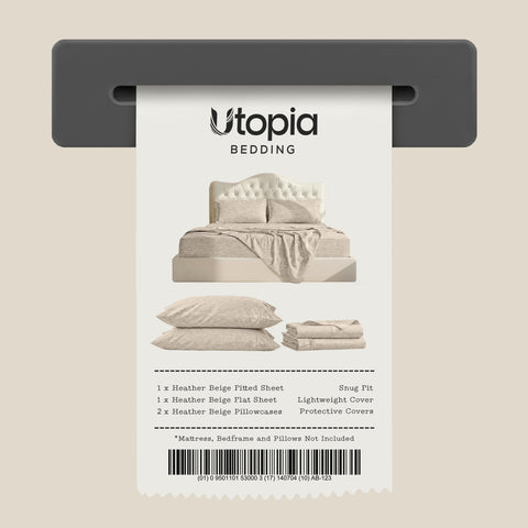 Utopia Bedding fitted sheet on mattress with topper showing secure fit and protection
