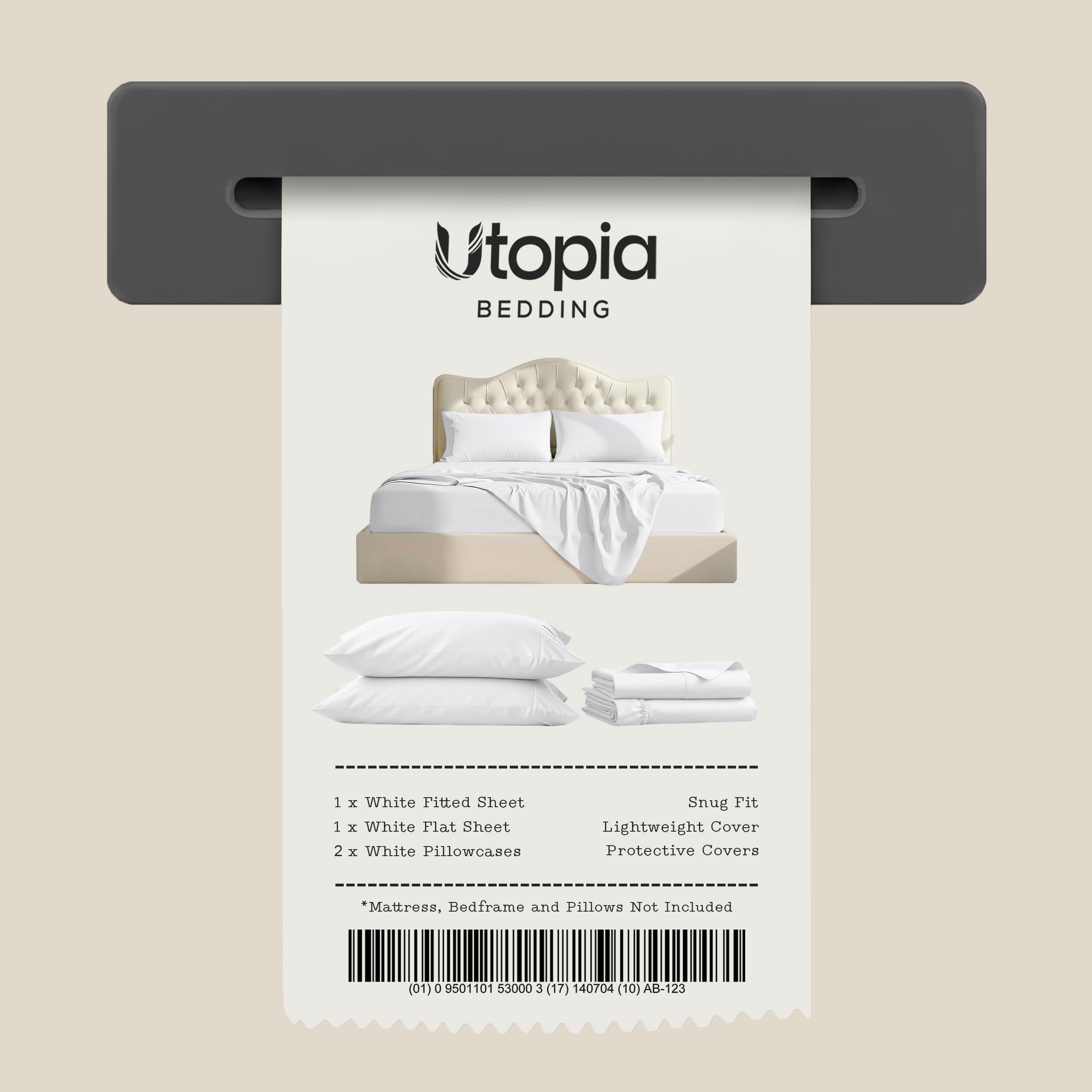 Utopia Bedding scale comparison with mattress to show 16-inch deep pocket capacity
