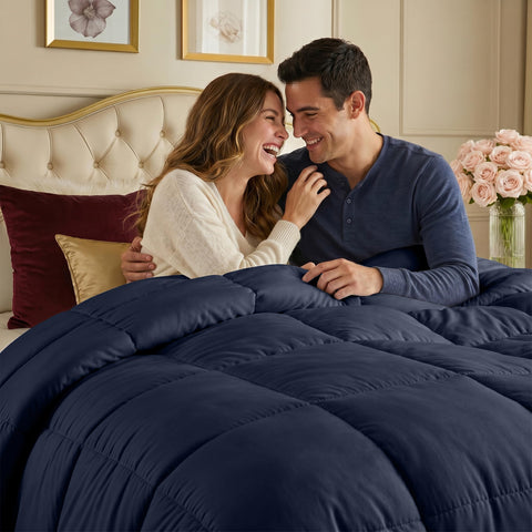 Utopia Bedding side profile loft demonstrates plush height and consistent loft